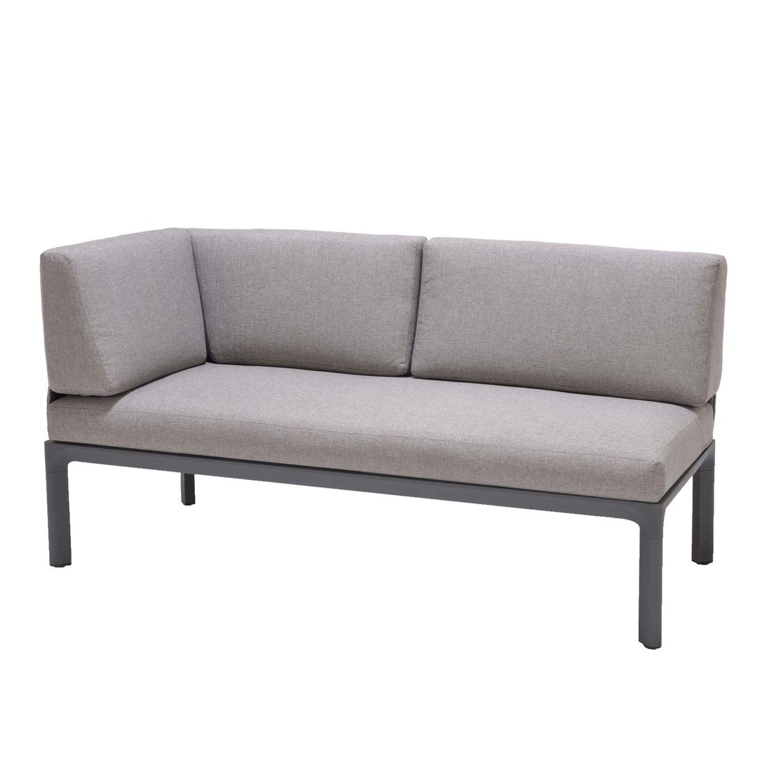 Spisesofa ute Dalgas aluminium olefin 180 cm forfra
