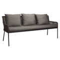 Spisesofa ute Greta aluminium tau 195 cm - Stern forfra