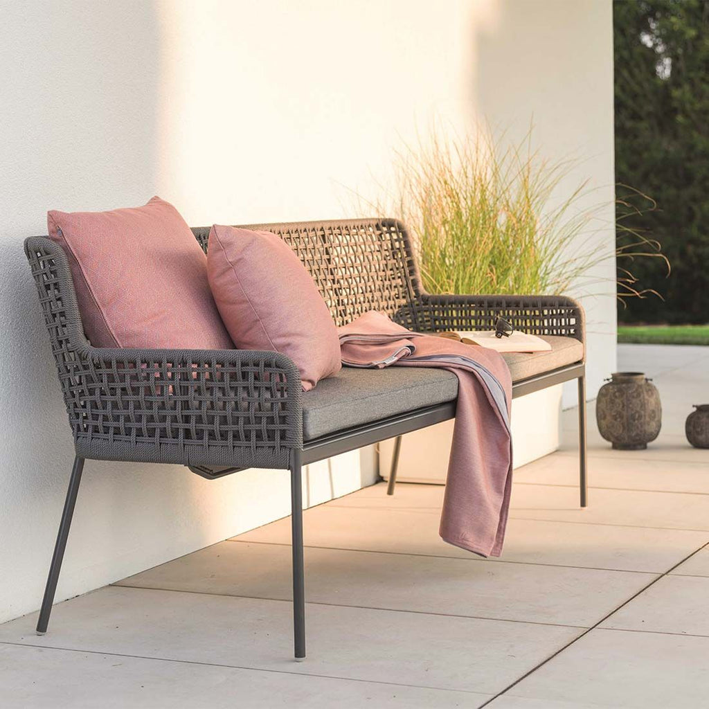 Detalj av Spisesofa ute Greta aluminium tau 195 cm - Stern materiale