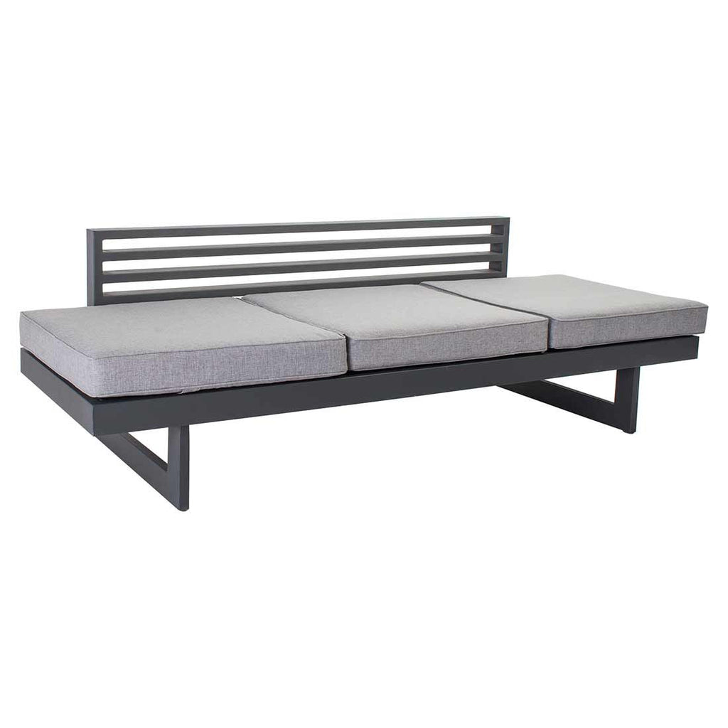 Spisesofa ute Holly aluminium/polyester 216x80 cm bakside
