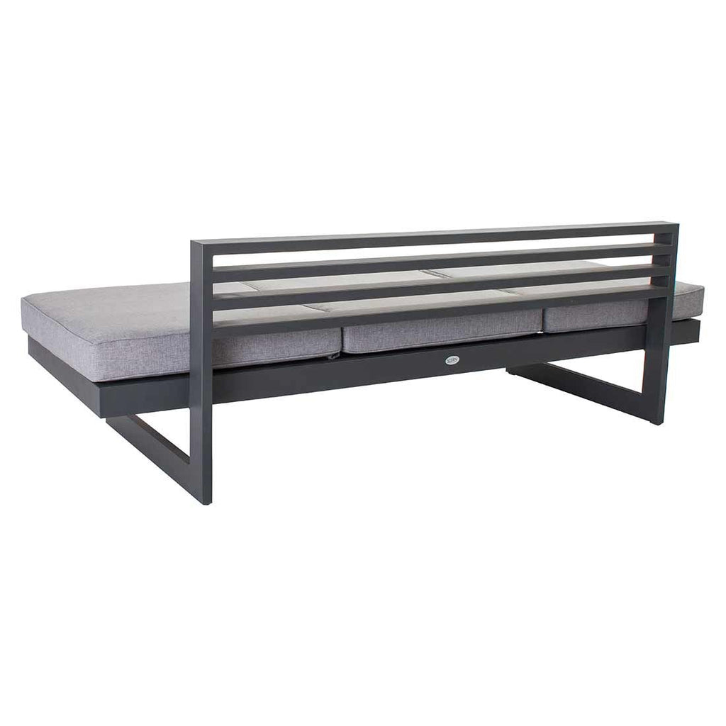 Montert spisesofa ute Holly aluminium/polyester 216x80 cm i hage