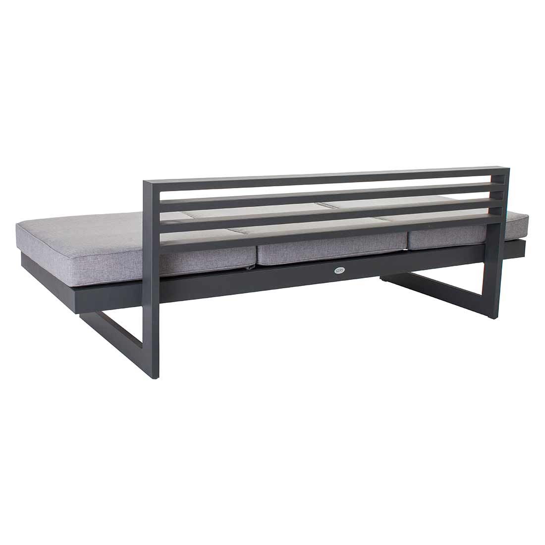 Montert spisesofa ute Holly aluminium/polyester 216x80 cm i hage