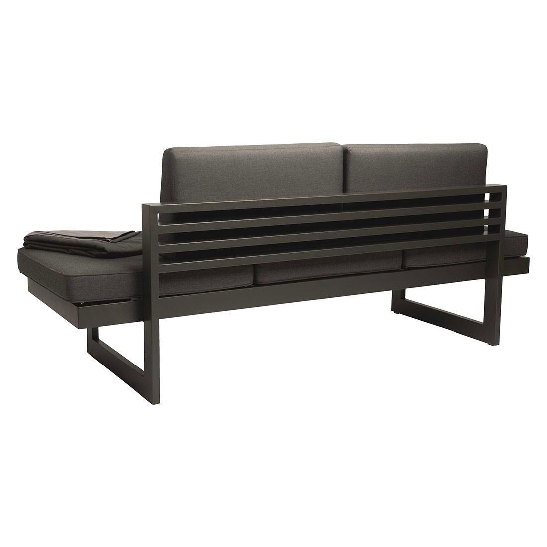 Spisesofa ute New Holly regulerbar aluminium/utestoff 216 cm bakside