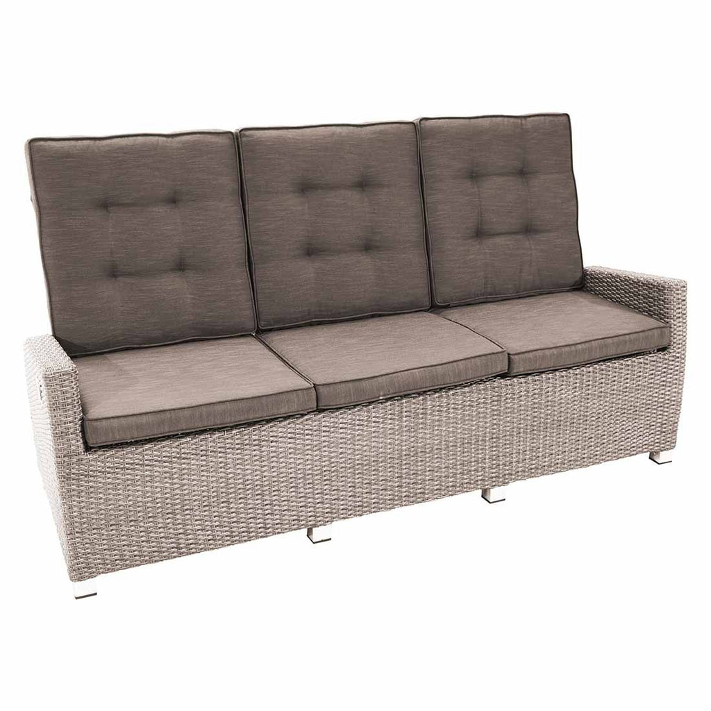 Spisesofa ute Nizza Comfort polyrotting/polyester 210 cm forfra