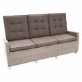 Spisesofa ute Nizza Comfort polyrotting/polyester 210 cm forfra
