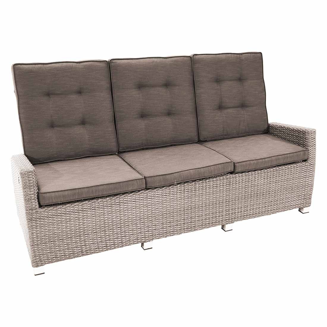 Spisesofa ute Nizza Comfort polyrotting/polyester 210 cm forfra