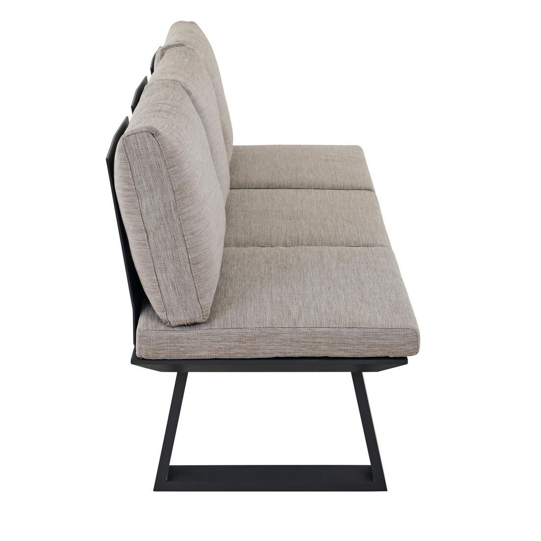 Spisesofa ute Repton aluminium/Texfabric 195 cm - Siena Garden