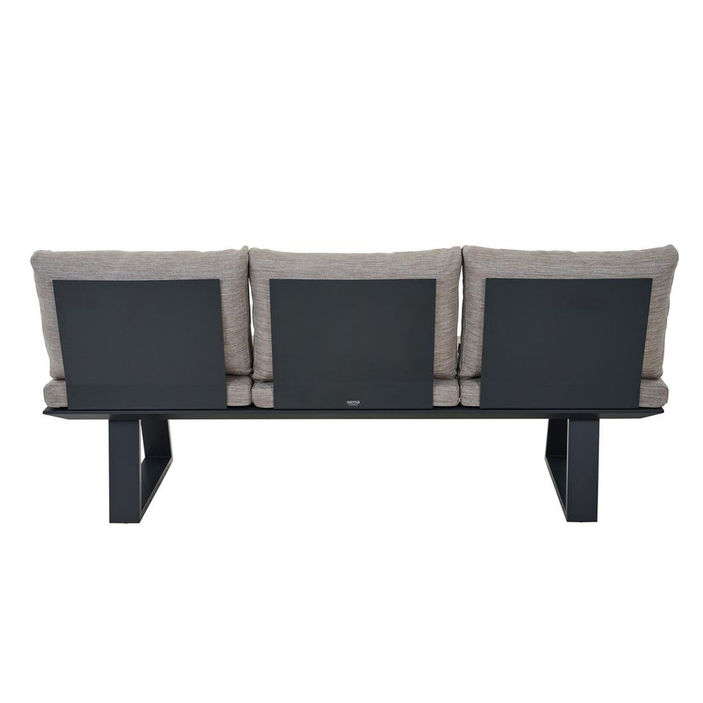 Spisesofa ute Repton aluminium/Texfabric 195 cm - Siena Garden