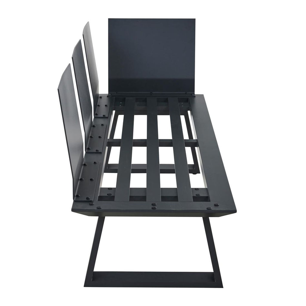 Spisesofa ute Repton aluminium/Texfabric 195 cm - Siena Garden