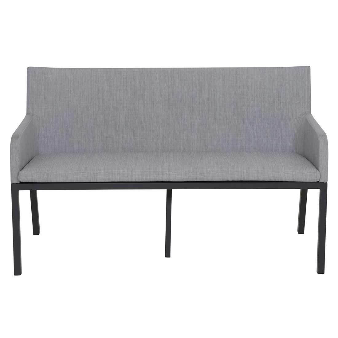 Spisesofa ute Ricardo aluminium 138x63 cm detalj av stoff