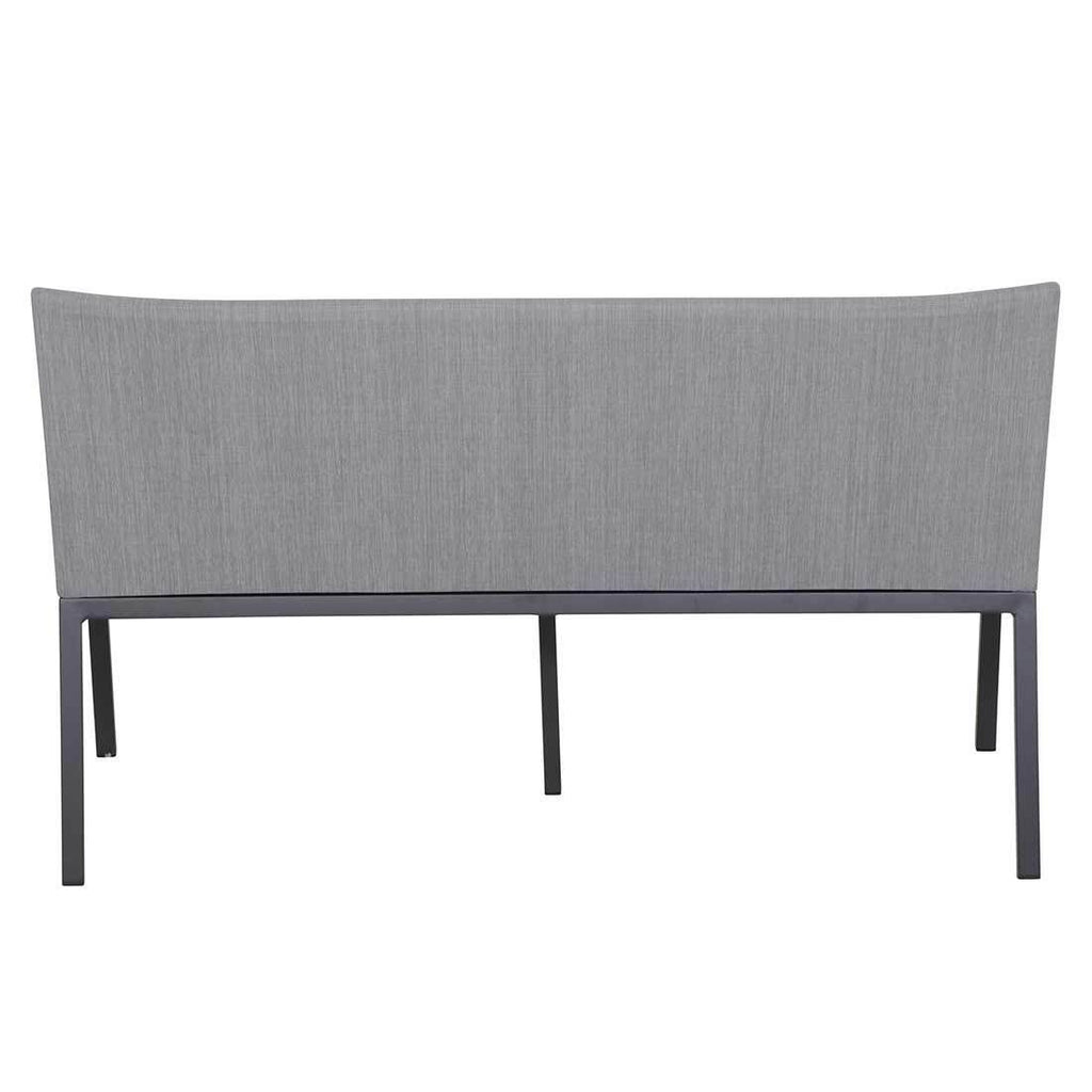Spisesofa ute Ricardo aluminium 138x63 cm nærbilde av aluminiumsramme