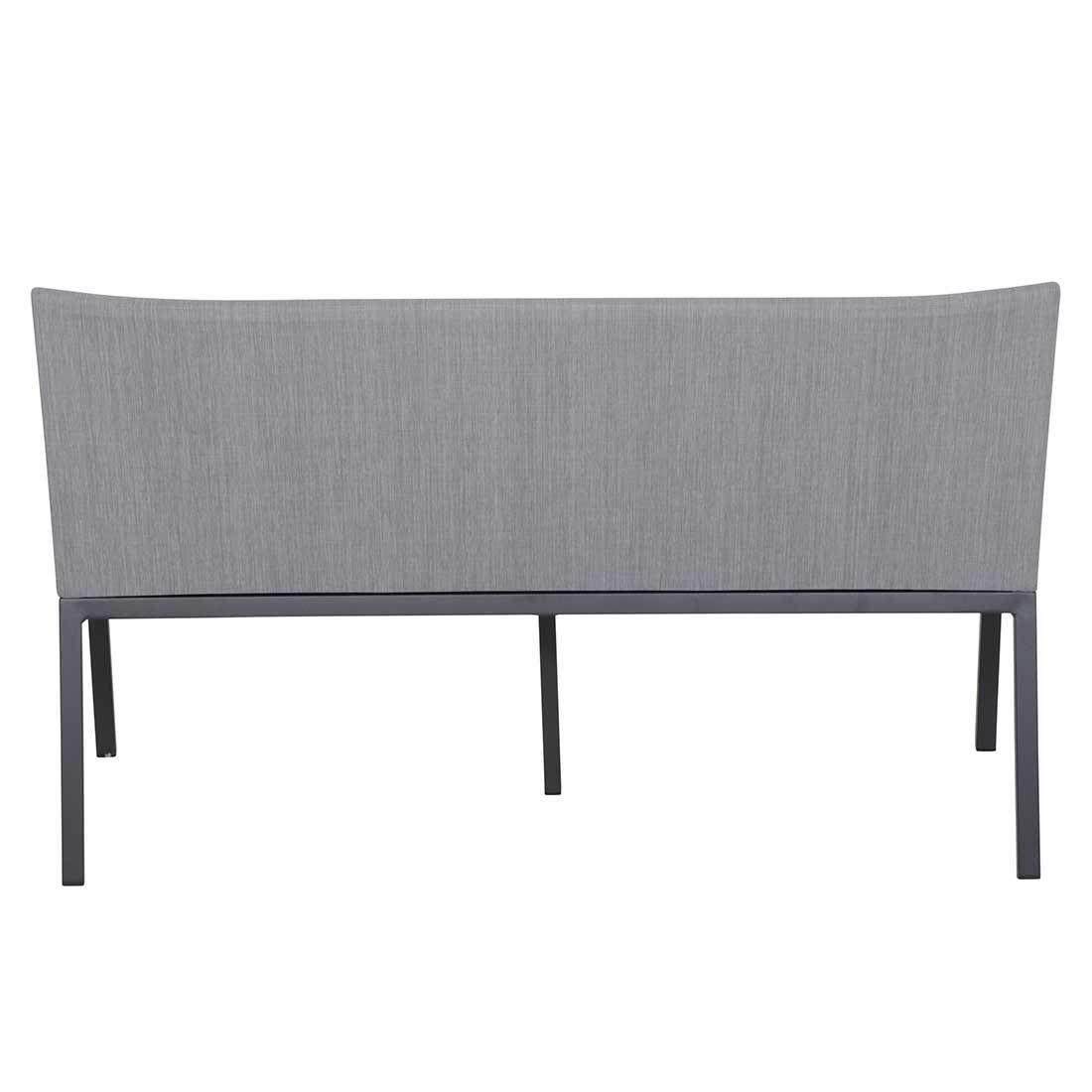 Spisesofa ute Ricardo aluminium 138x63 cm nærbilde av aluminiumsramme