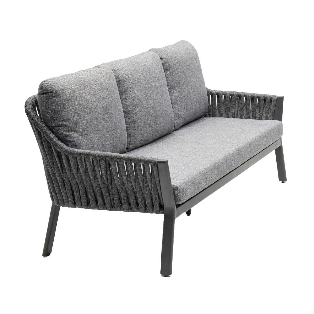 Montert Spisesofa ute Sofano aluminium tau olefin 171 cm på terrasse