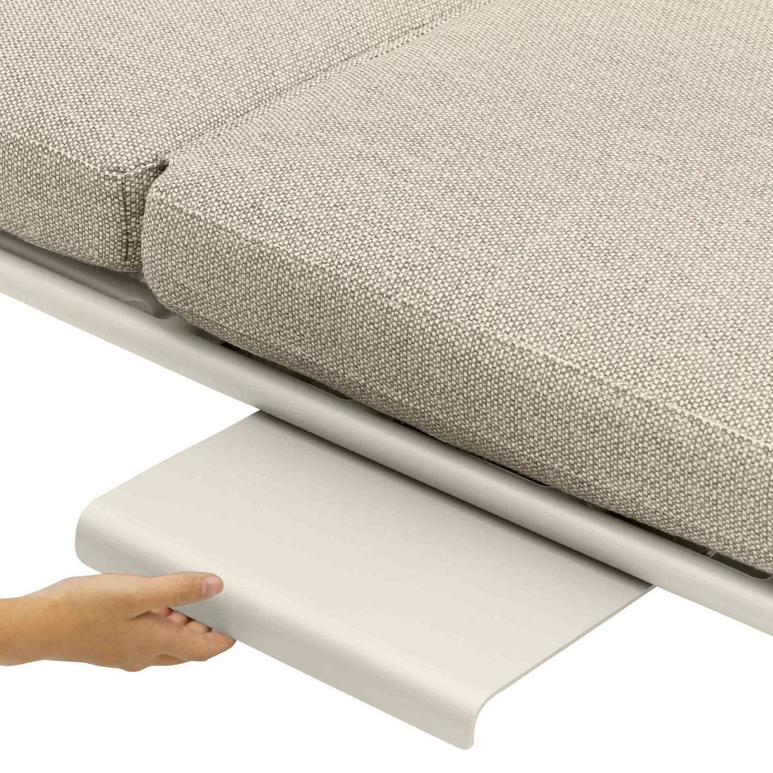 Spisesofa ute Somerset aluminium olefin 199 cm detalj av ben