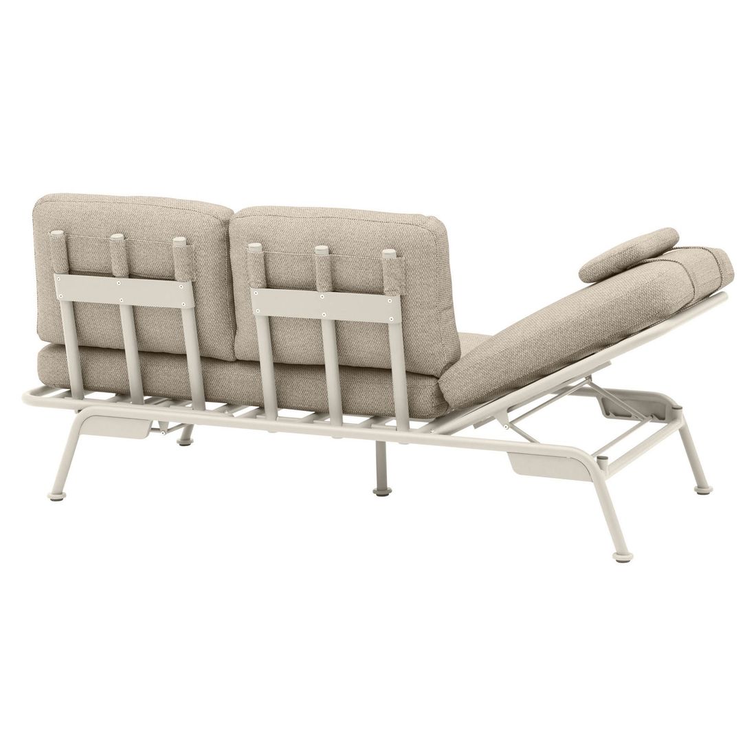 Spisesofa ute Somerset aluminium olefin 199 cm sett fra siden