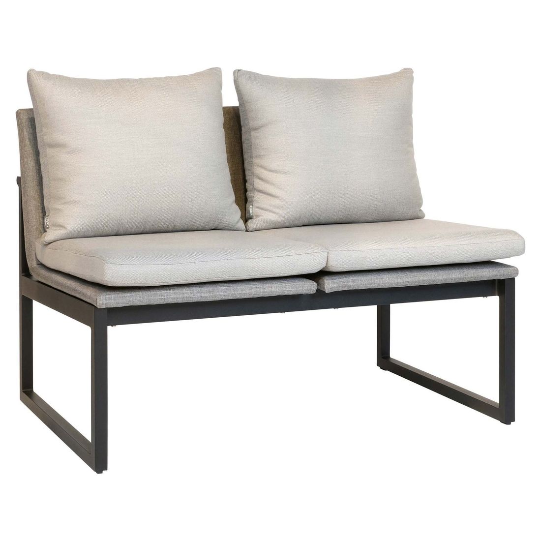 Spisesofa ute Tammo aluminium/textilen 110 cm foran