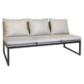 Spisesofa ute Tammo aluminium/textilen 180 cm forfra