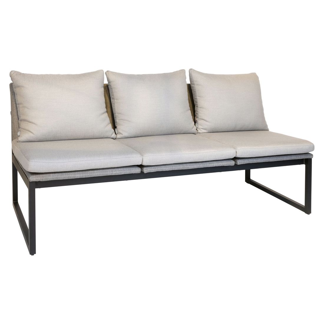 Spisesofa ute Tammo aluminium/textilen 180 cm forfra