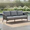 Spisesofa ute Terano low dining aluminium tau 204 cm forfra