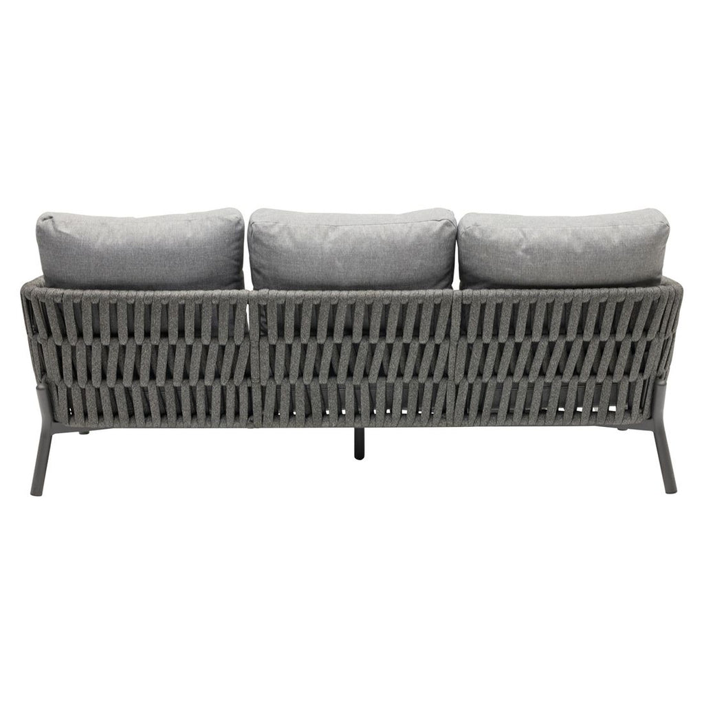 Sideprofil av Spisesofa ute Terano low dining aluminium tau