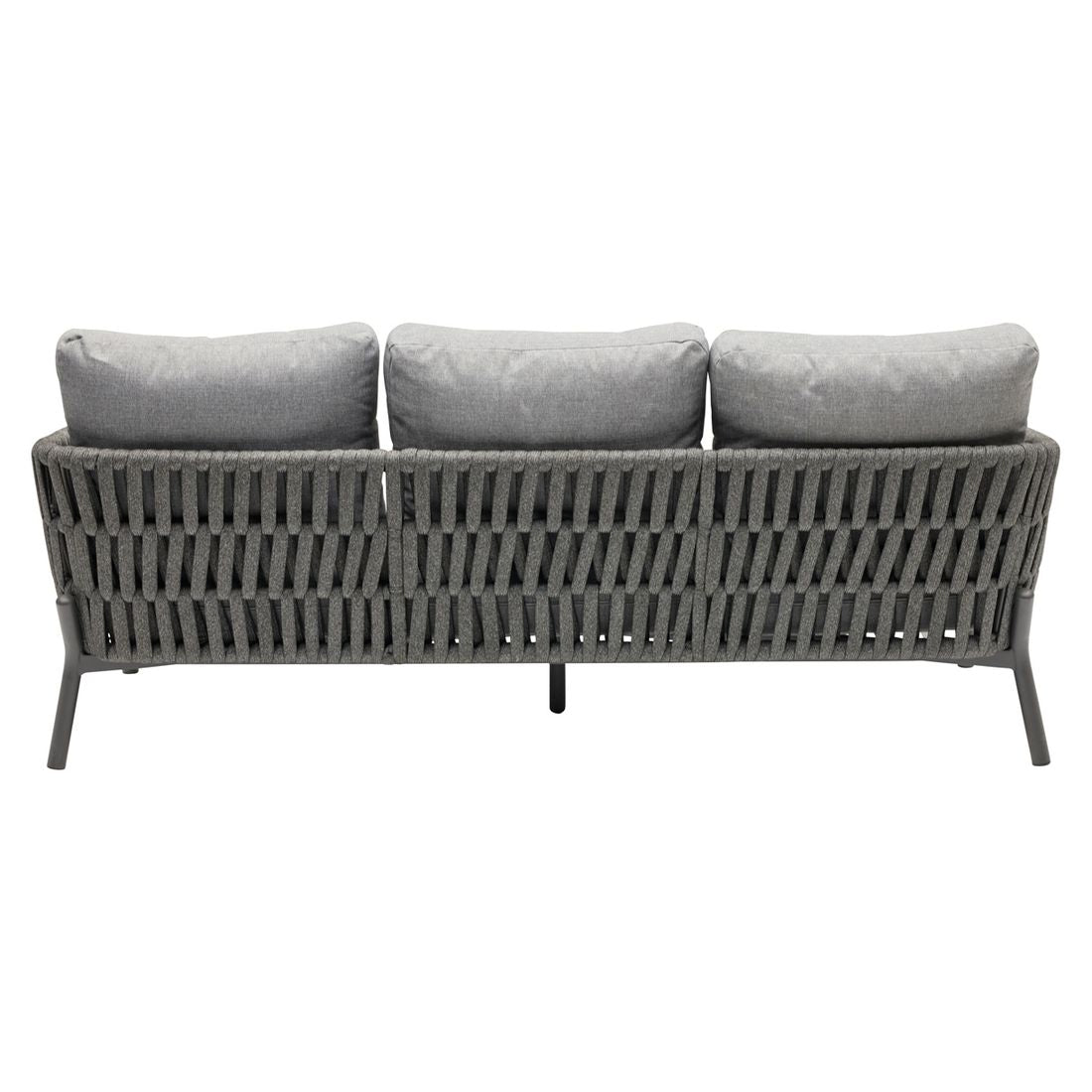 Sideprofil av Spisesofa ute Terano low dining aluminium tau