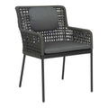 Spisestol ute Greta aluminium tau 62x62 cm sett forfra
