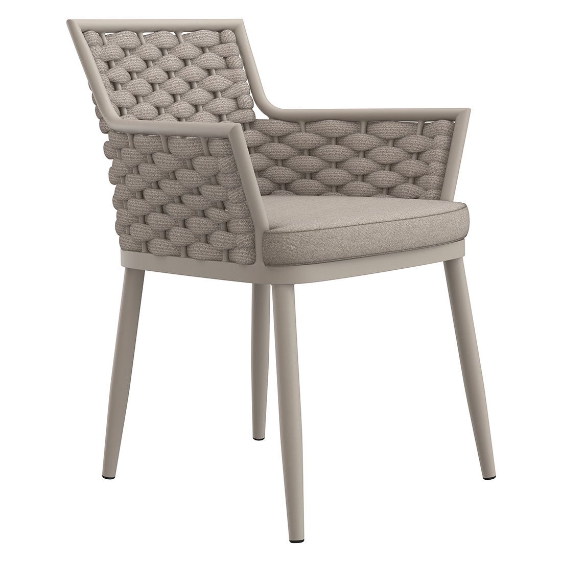 Spisestol ute Leon aluminium tau olefin forfra