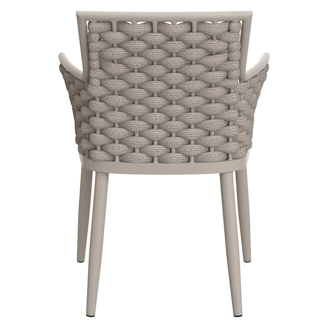 Spisestol ute Leon aluminium/tau/olefin 61,5x59 cm - OUTLIV.