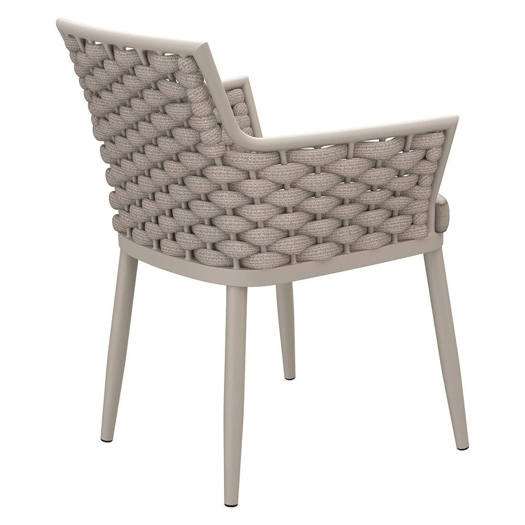 Spisestol ute Leon aluminium/tau/olefin 61,5x59 cm - OUTLIV.