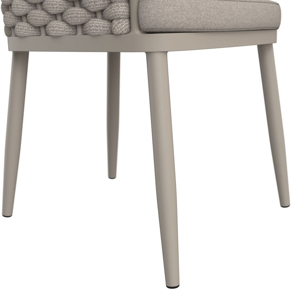 Spisestol ute Leon aluminium/tau/olefin 61,5x59 cm - OUTLIV.