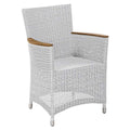 Spisestol ute Loomus polyrotting med teak-armlener Zebra forfra