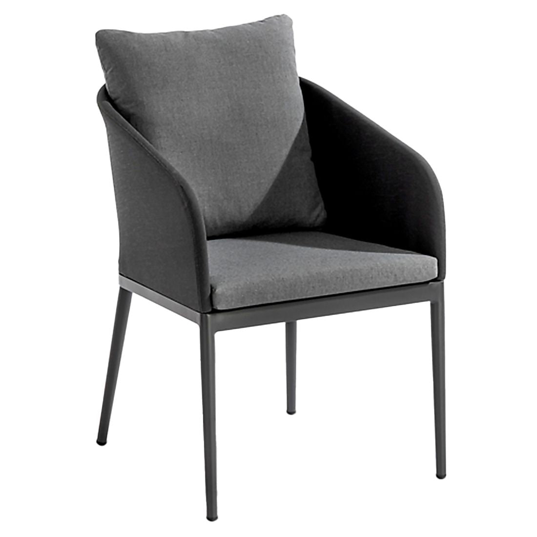 Spisestol ute Triest aluminium/olefin 56x64 cm - Niehoff forfra