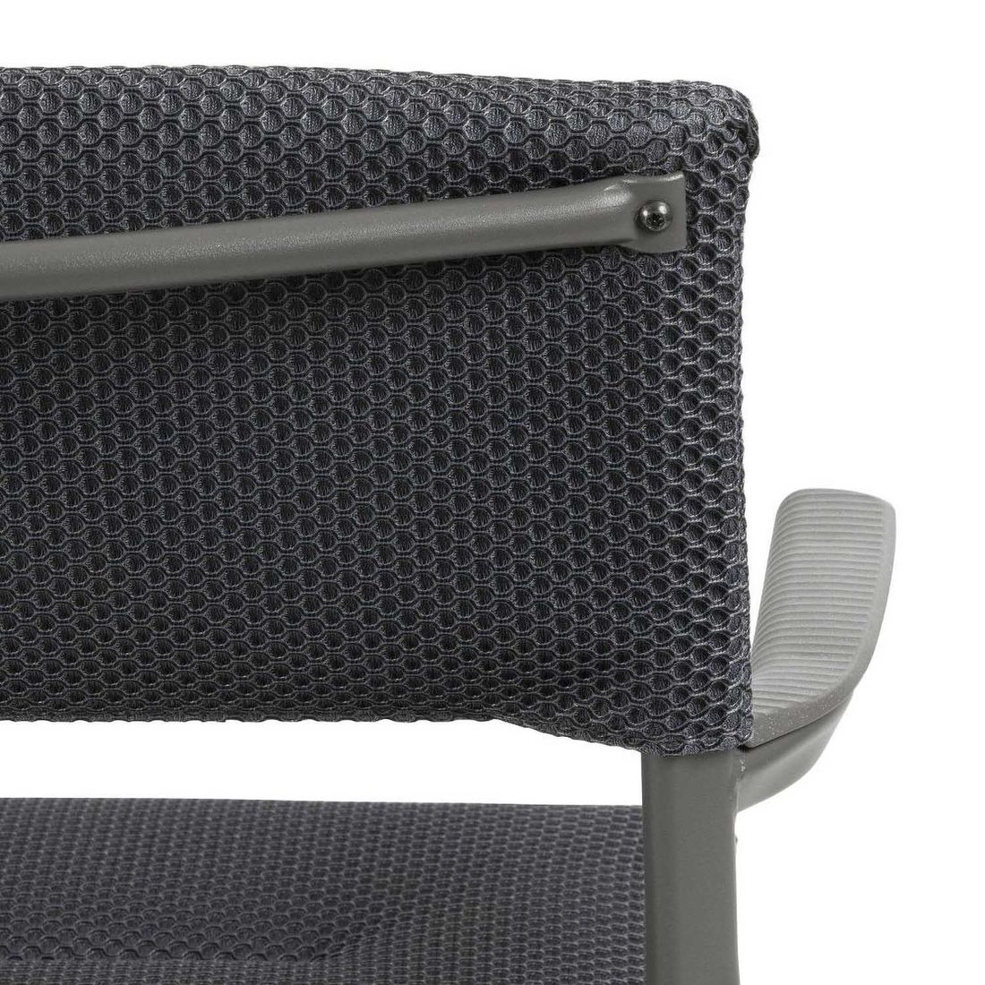 Stabelstol med armlener Oron aluminium/BeComfort 58x49 cm - Lafuma