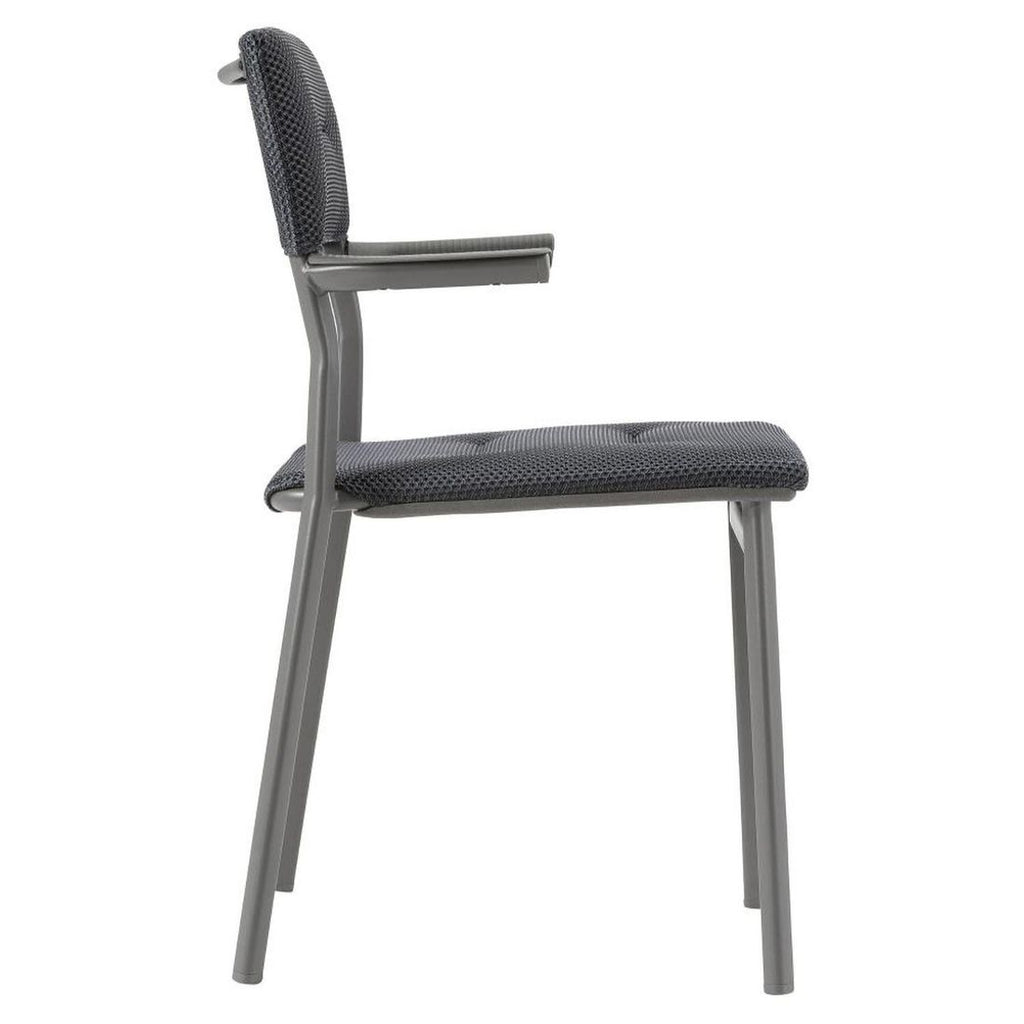 Stabelstol med armlener Oron aluminium/BeComfort 58x49 cm - Lafuma