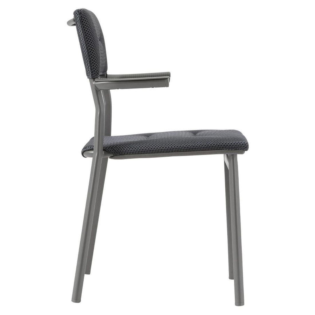 Stabelstol med armlener Oron aluminium/BeComfort 58x49 cm - Lafuma