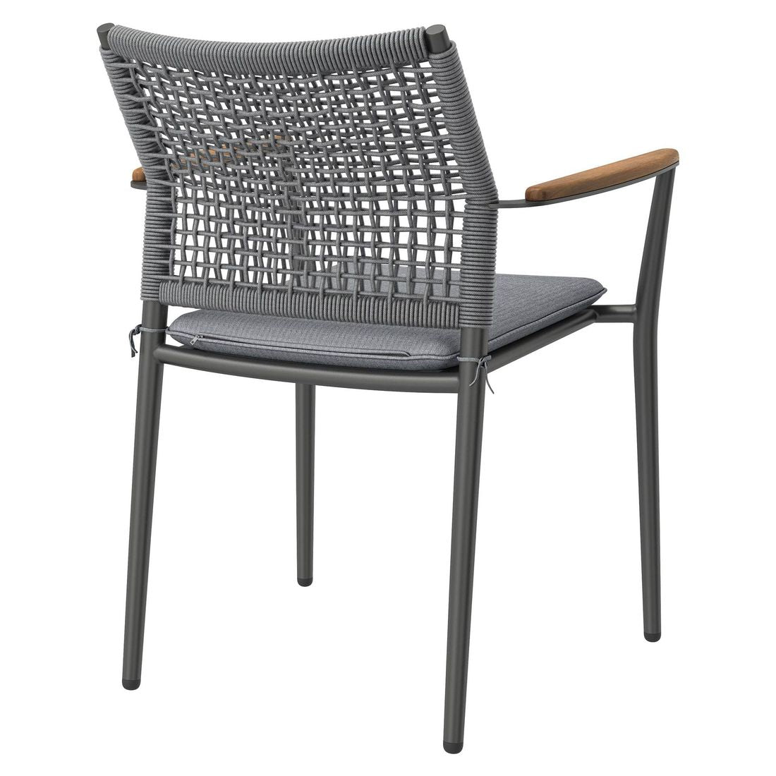 Stabelstol Aruba aluminium med sittepute stablet