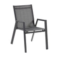 Stabelstol med armlener Aruba aluminium/textilen Hartman forfra