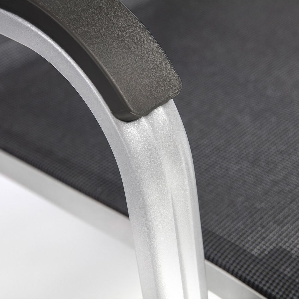 Stabelstol med armlener Basic+ Premium aluminium/textilen - Kettler utendørs