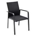 Stabelstol ute Breeze aluminium/textilen 58x65 cm sett forfra