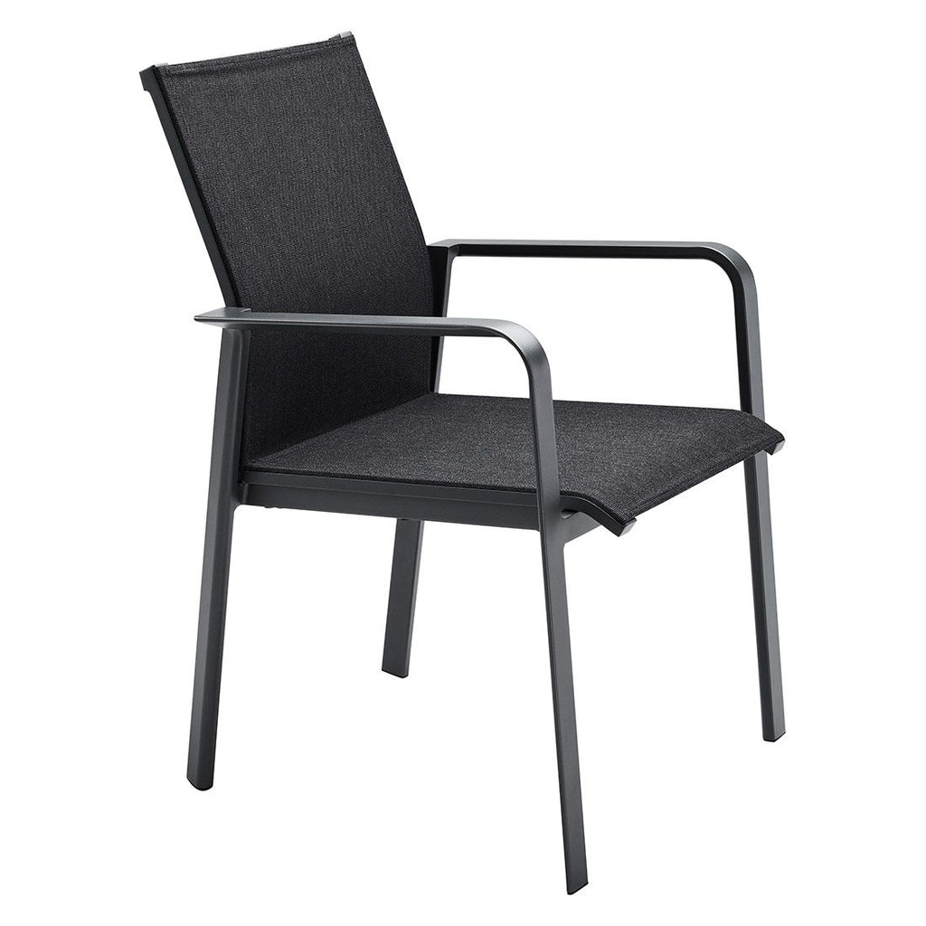 Stabelstol ute Breeze aluminium/textilen 58x65 cm bakside
