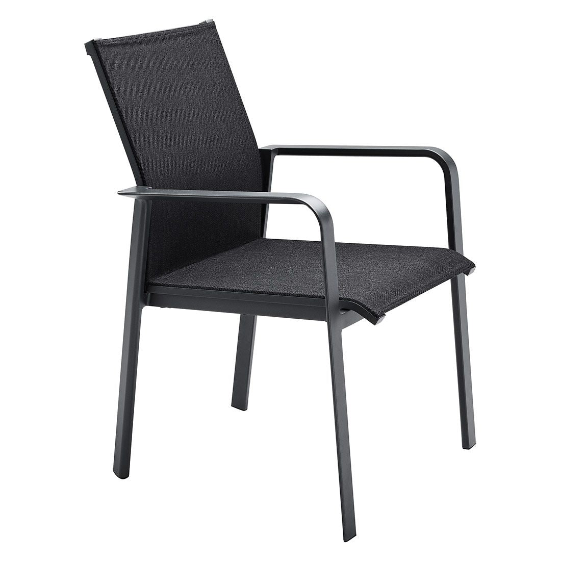 Stabelstol ute Breeze aluminium/textilen 58x65 cm bakside