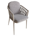 Stabelstol ute Cairns aluminium med puter forfra
