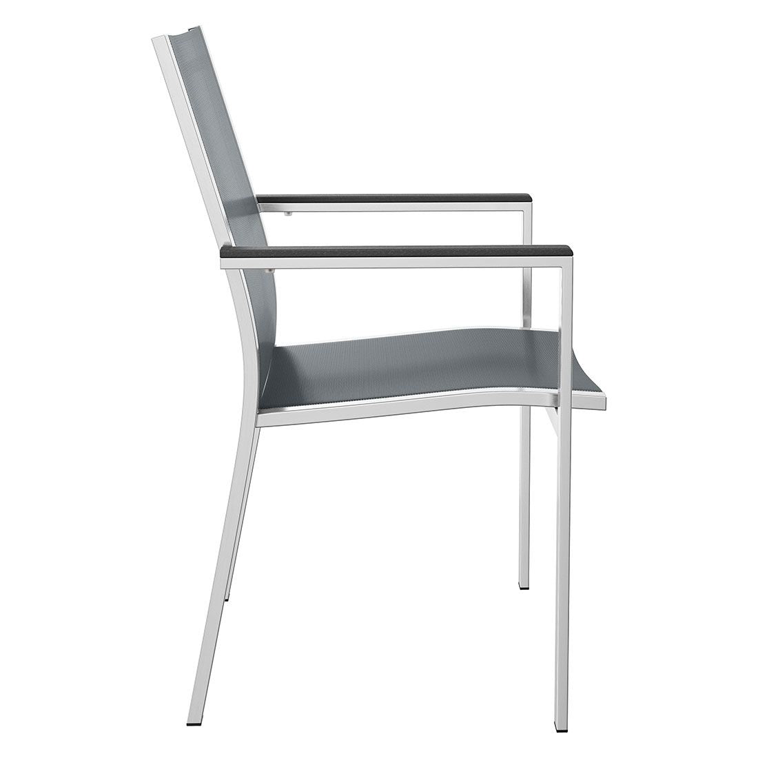 Montert Stabelstol Cardiff rustfritt stål/textilen 57 cm på terrasse