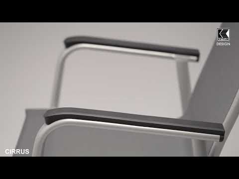 Stabelstol ute Cirrus Silver-Line aluminium/textilen forfra