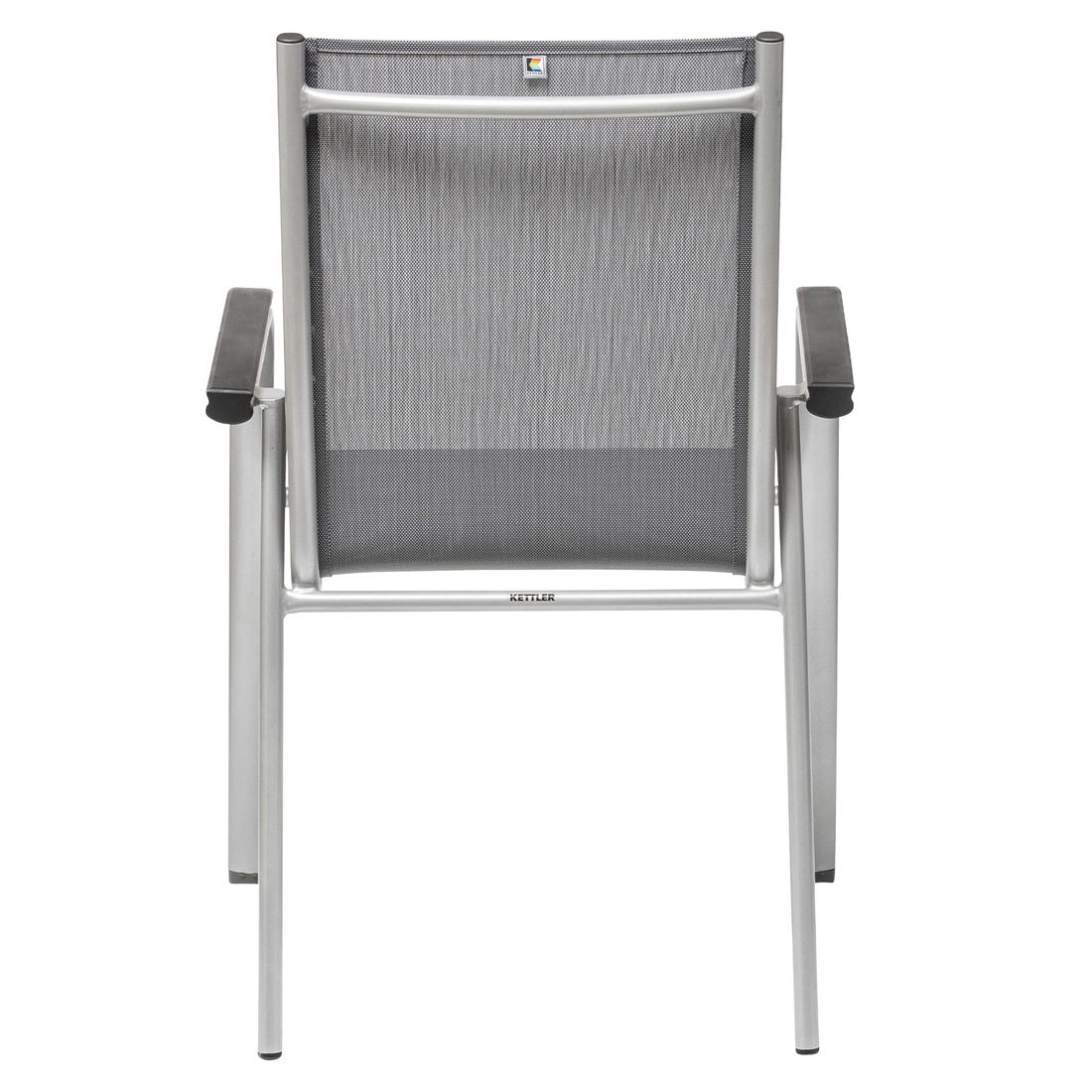 Nærbilde av stabelbar funksjon Stabelstol ute Cirrus Silver-Line aluminium/textilen