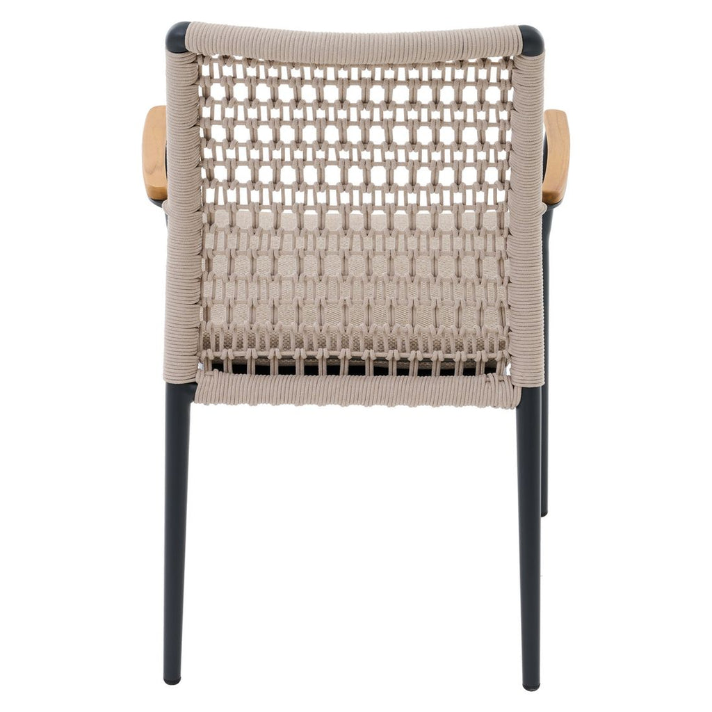 Stabelstol ute Cortina aluminium med sittepute stabelt flere sammen
