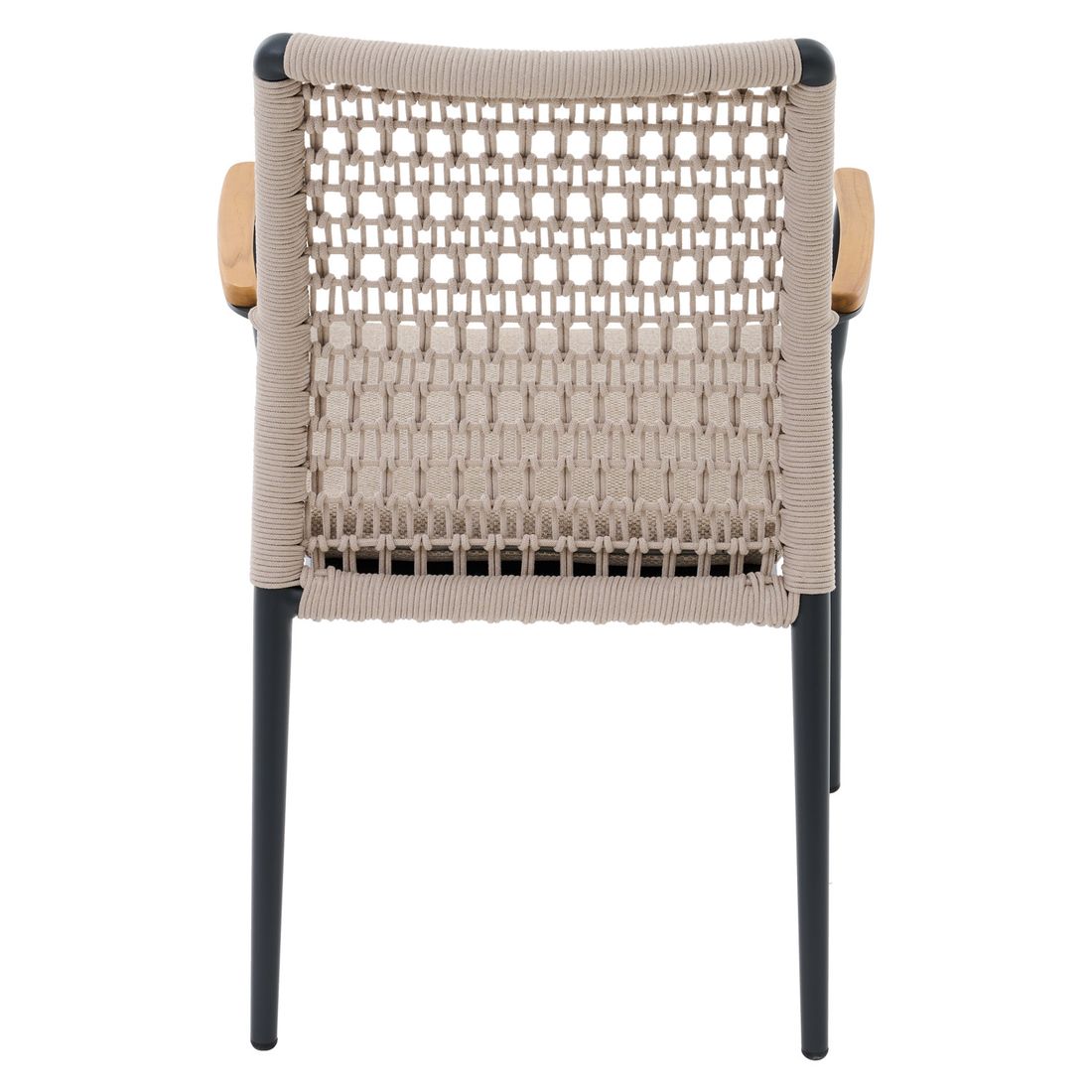 Stabelstol ute Cortina aluminium med sittepute stabelt flere sammen