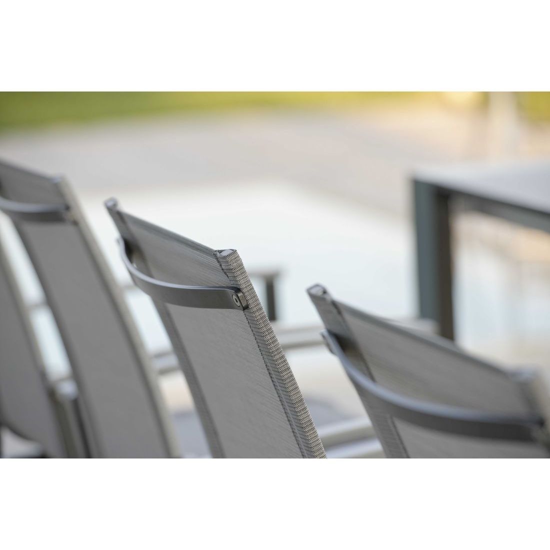 Stabelstol Evoee aluminium/textilen 56x65 cm - Stern på terrasse