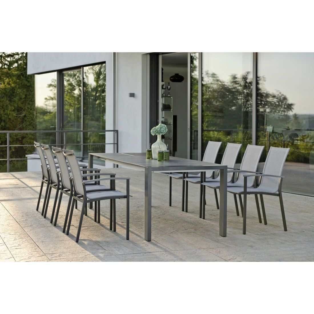 Stabelstol Evoee aluminium/textilen 56x65 cm - Stern farge anthrazit/sølv