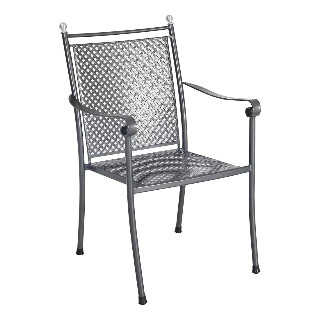 Stabelstol Excelsior lavrygg strekk-metall 59 cm fra Royal Garden, sett forfra